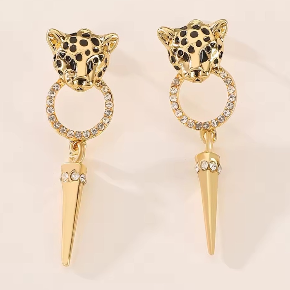 Panthere Gold Drop Earrings